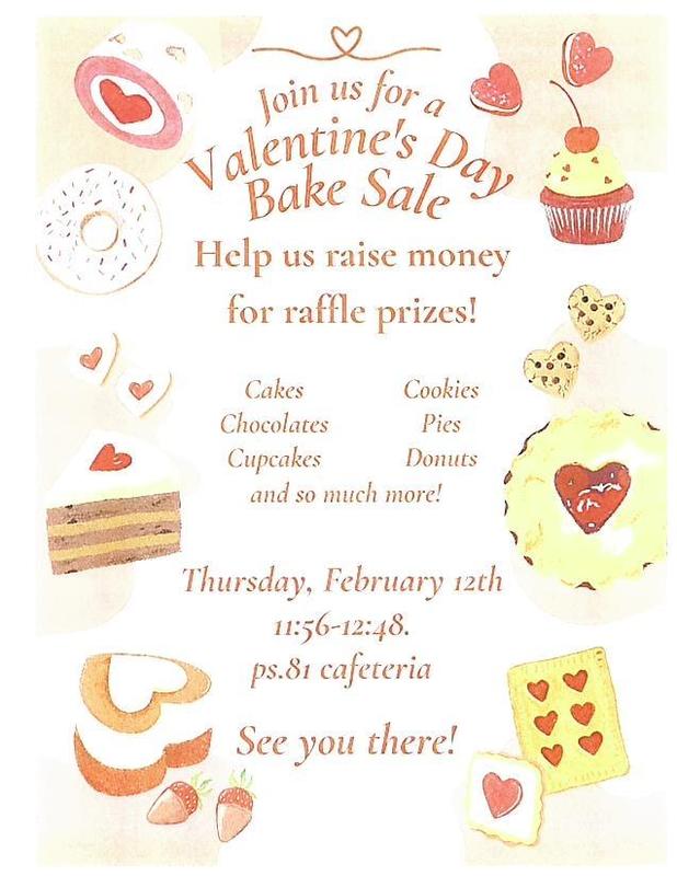 Valentine's Day Bake Sale Flyer