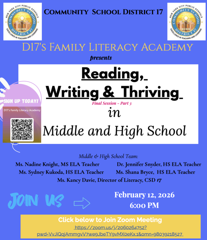 D17 Family Literacy Academy Featured Photo