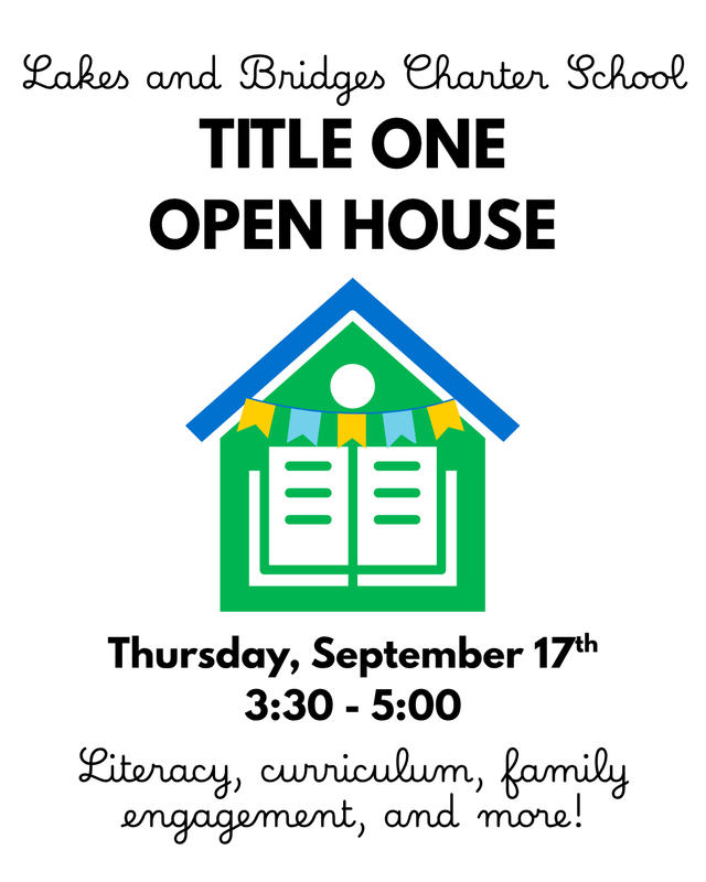 Graphic for Title One Open House, 9/17/26, 3:30 - 5:00 p.m.