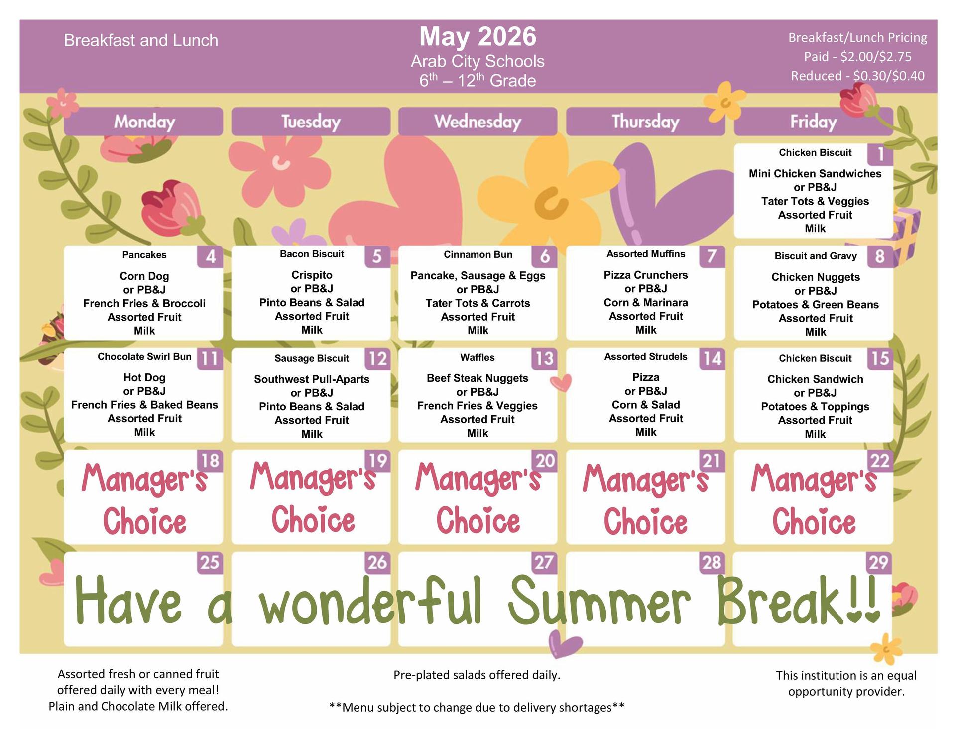 May 2026 Menu 6-12