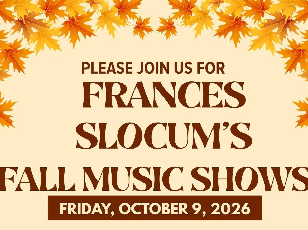 promo graphic - FSES fall music shows 2026