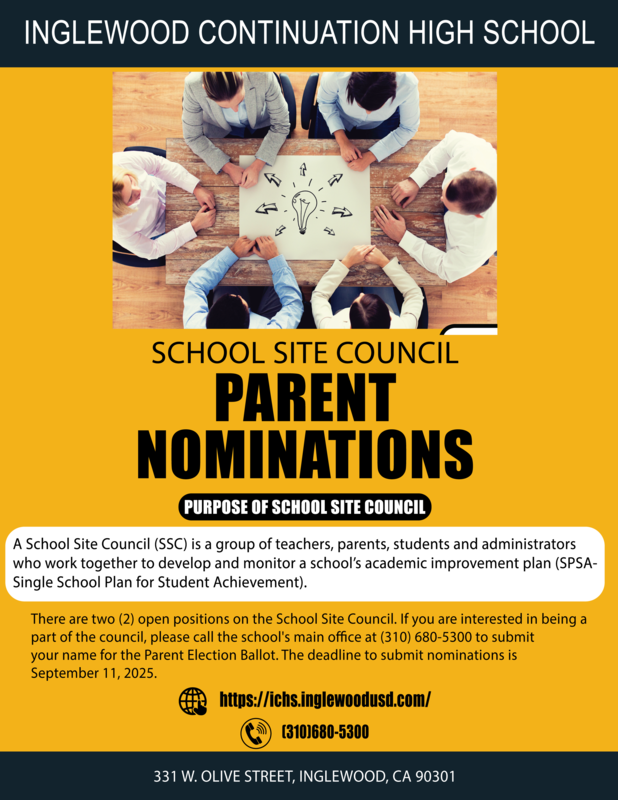 School Site Council Parent Nominations