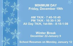 Minimum Day/Winter Break
