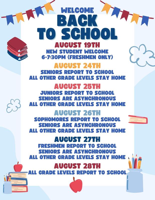 schedule of back to school dates and who comes on those dates