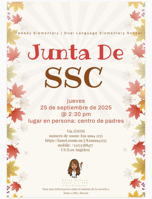 SSC parent meeting