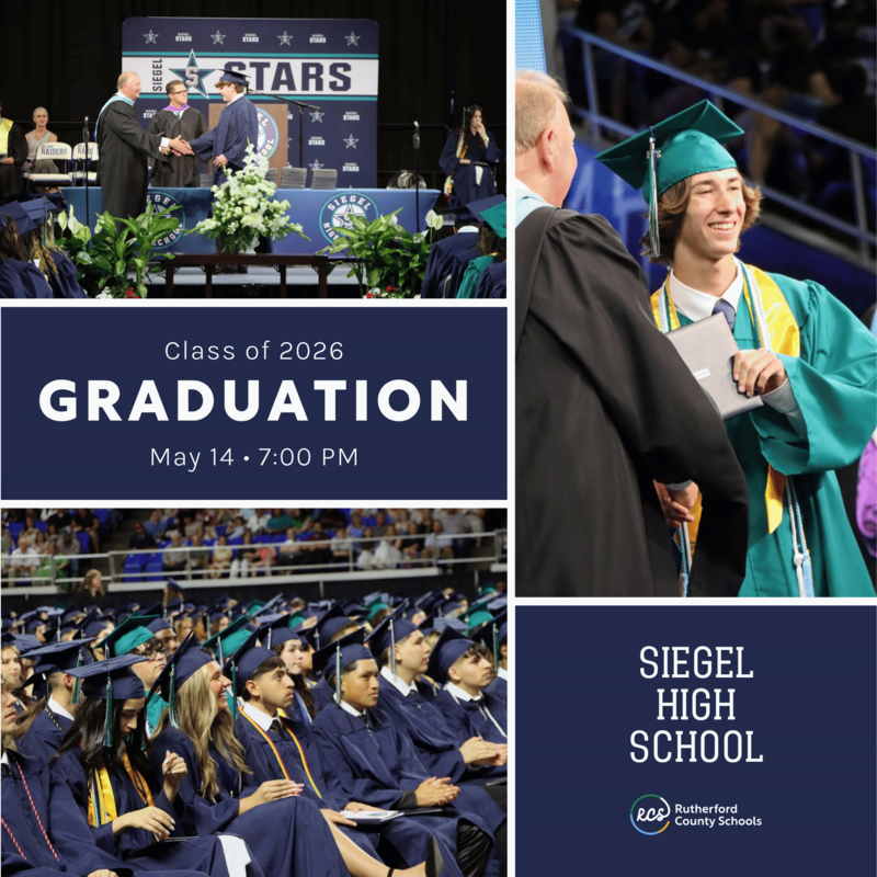 Smilign students in teal graduation caps and gowns