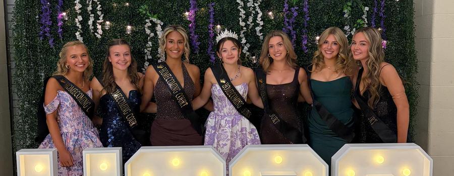 The Homecoming Queen Court