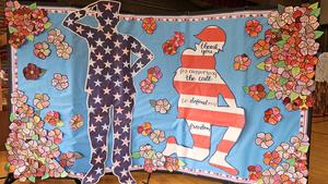 veterans day celebration sign