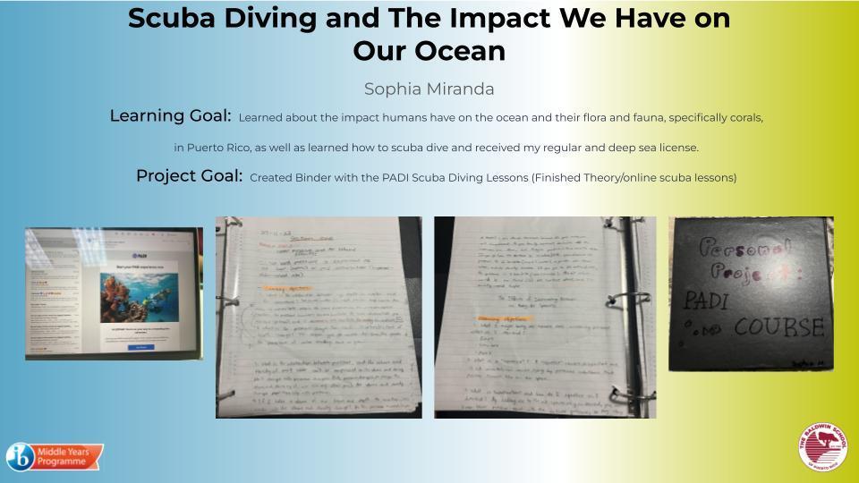 Sophia Miranda - Scuba Diving and The Impact We Have on Our Ocean