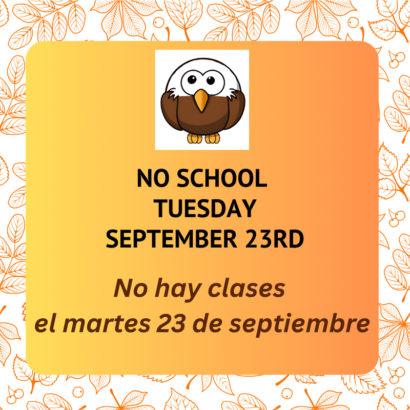 No School Sept. 23rd