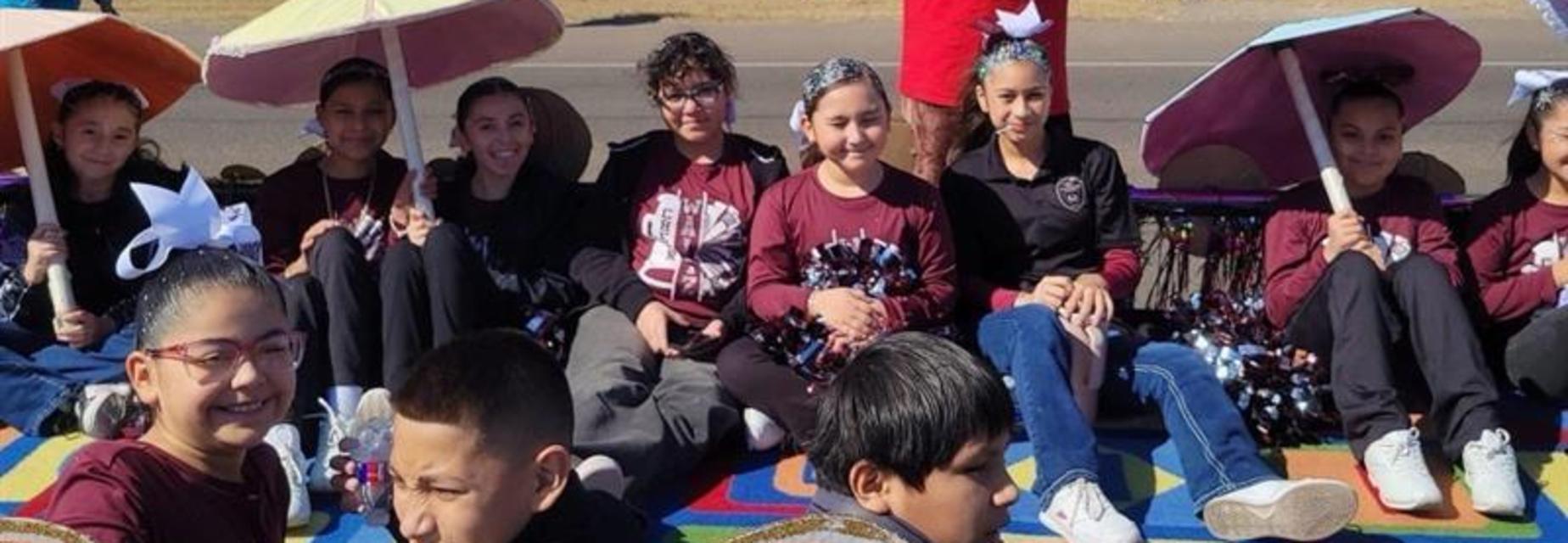 cheer team at parade
