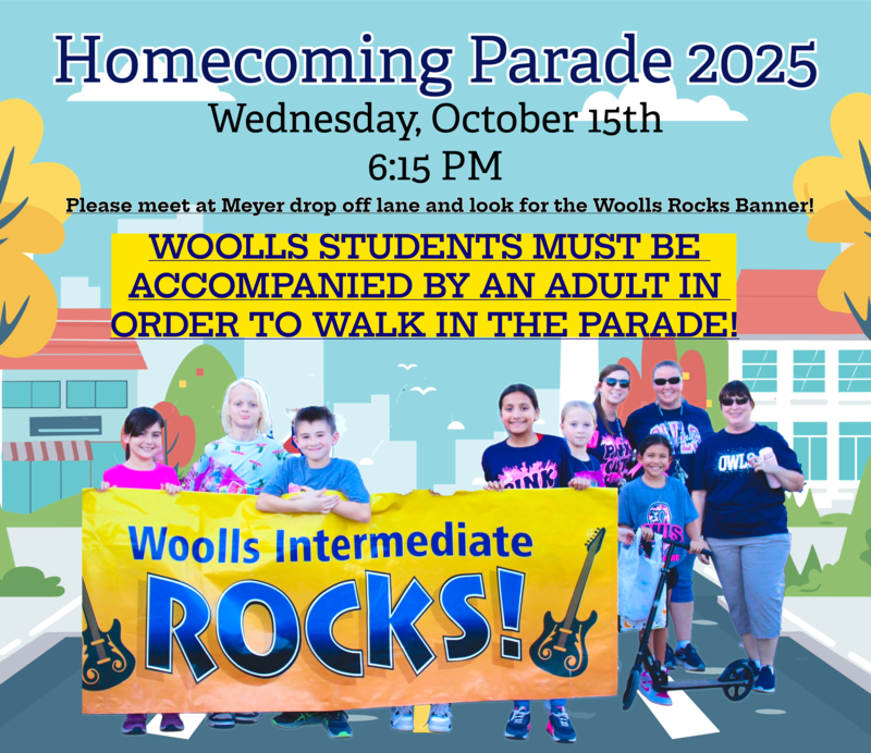Homecoming Parade 10/15 6:15 pm