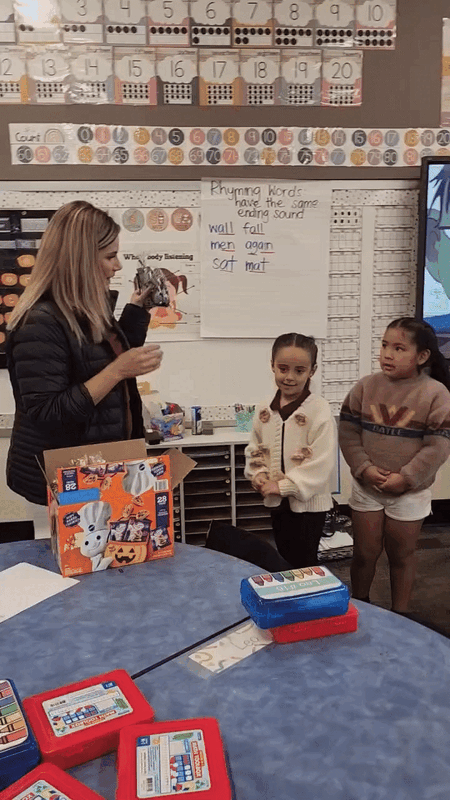students line up in this animated gif and receive their awards