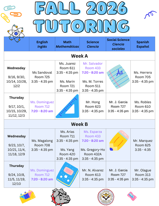 Fall Tutoring