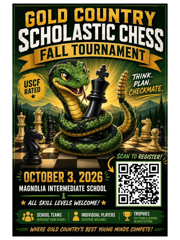 Gold Country Chess Tournament announcement