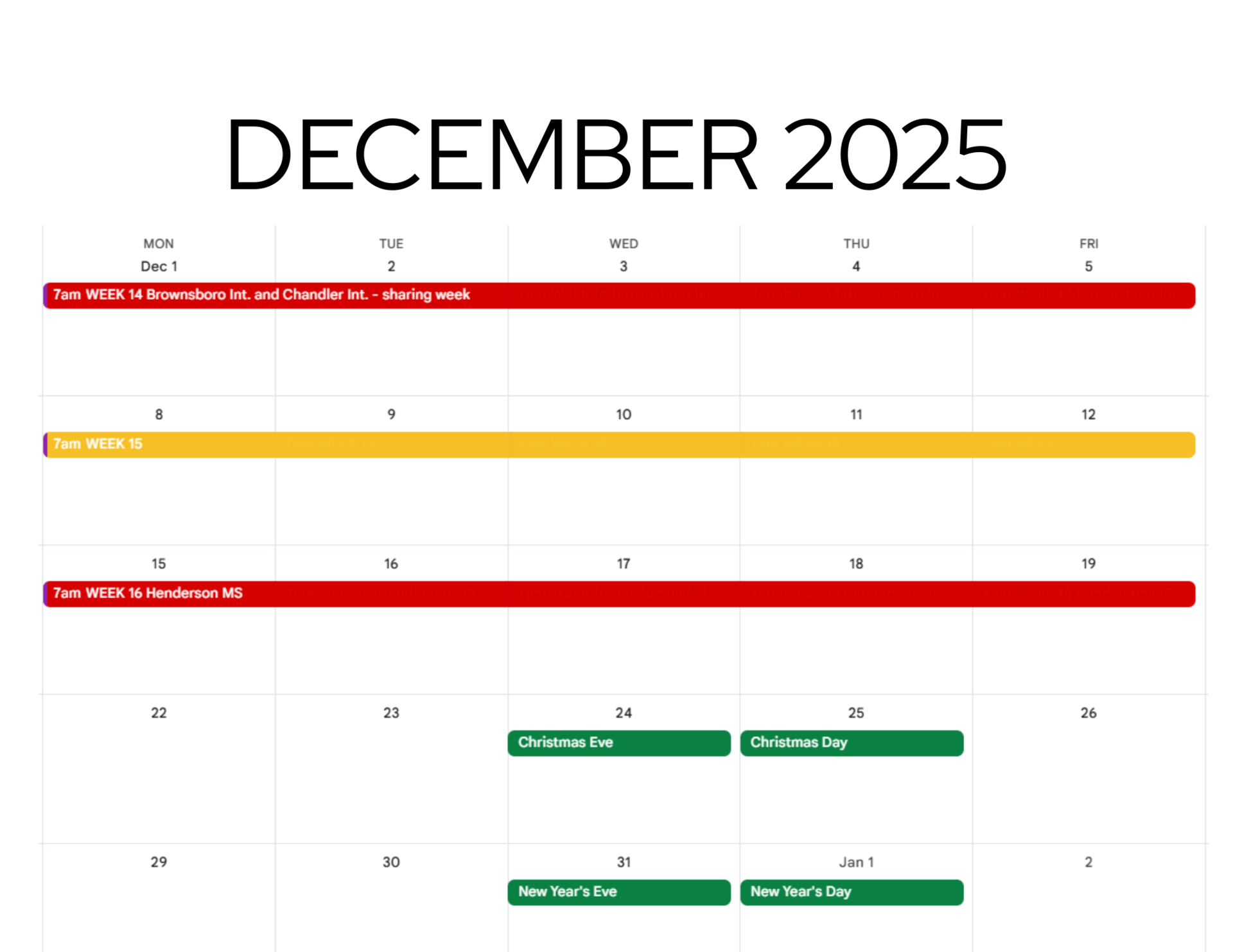 December 2025 calendar has December 8-12 still available for reservations.