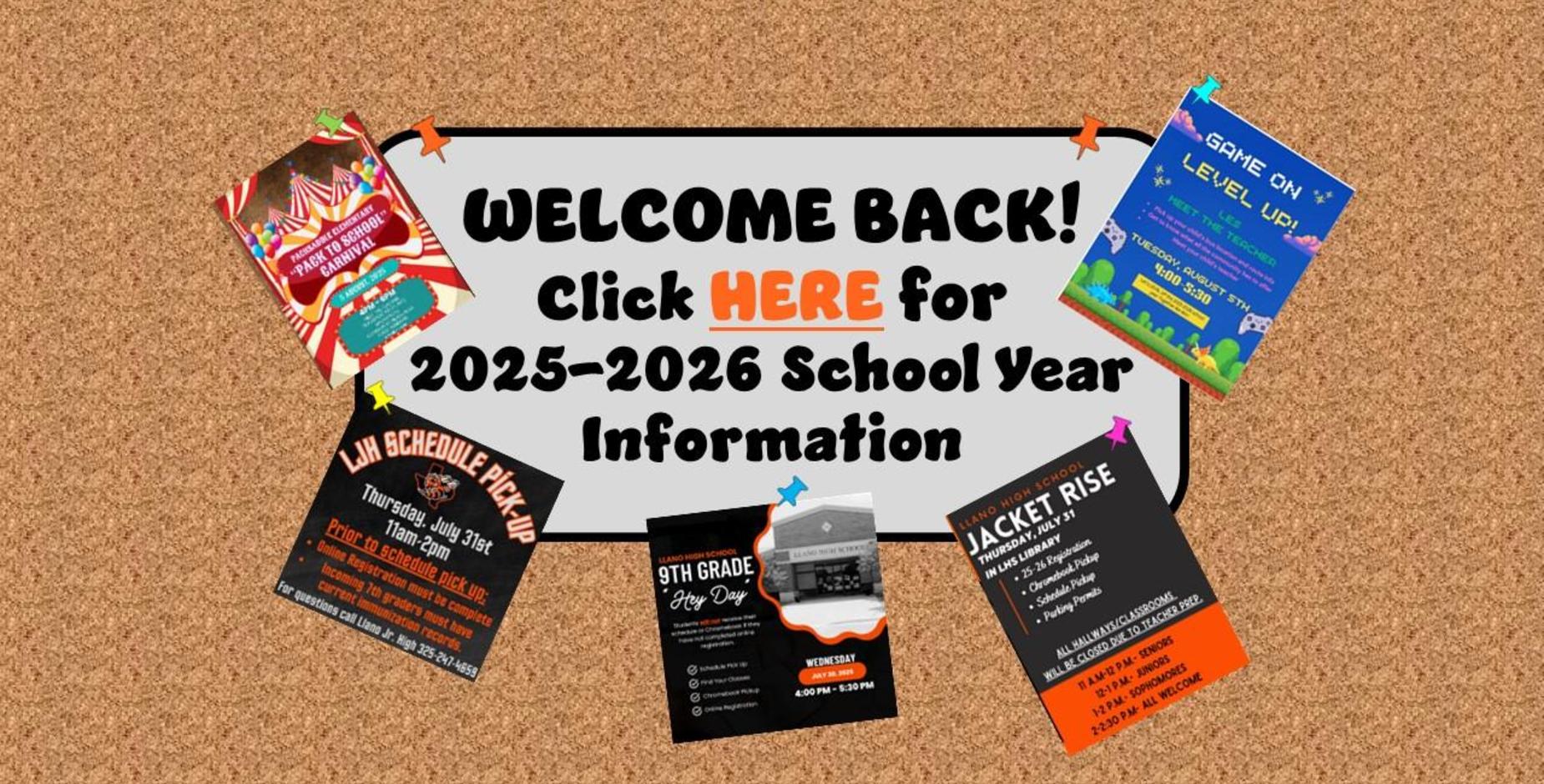 Back to School Info
