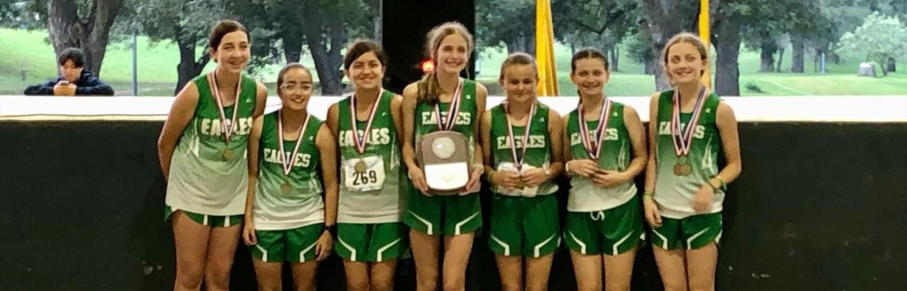 7th grade Girls' Cross Country District Champions