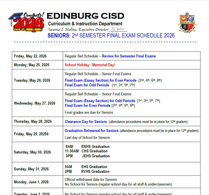 Schedule