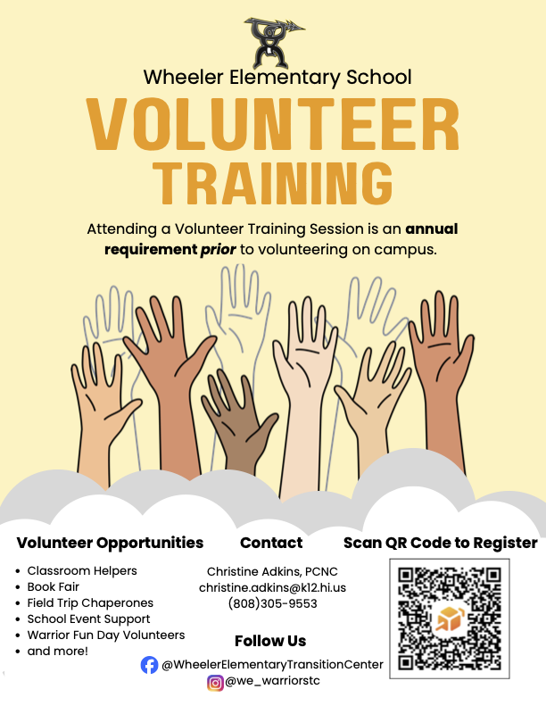 volunteer training information