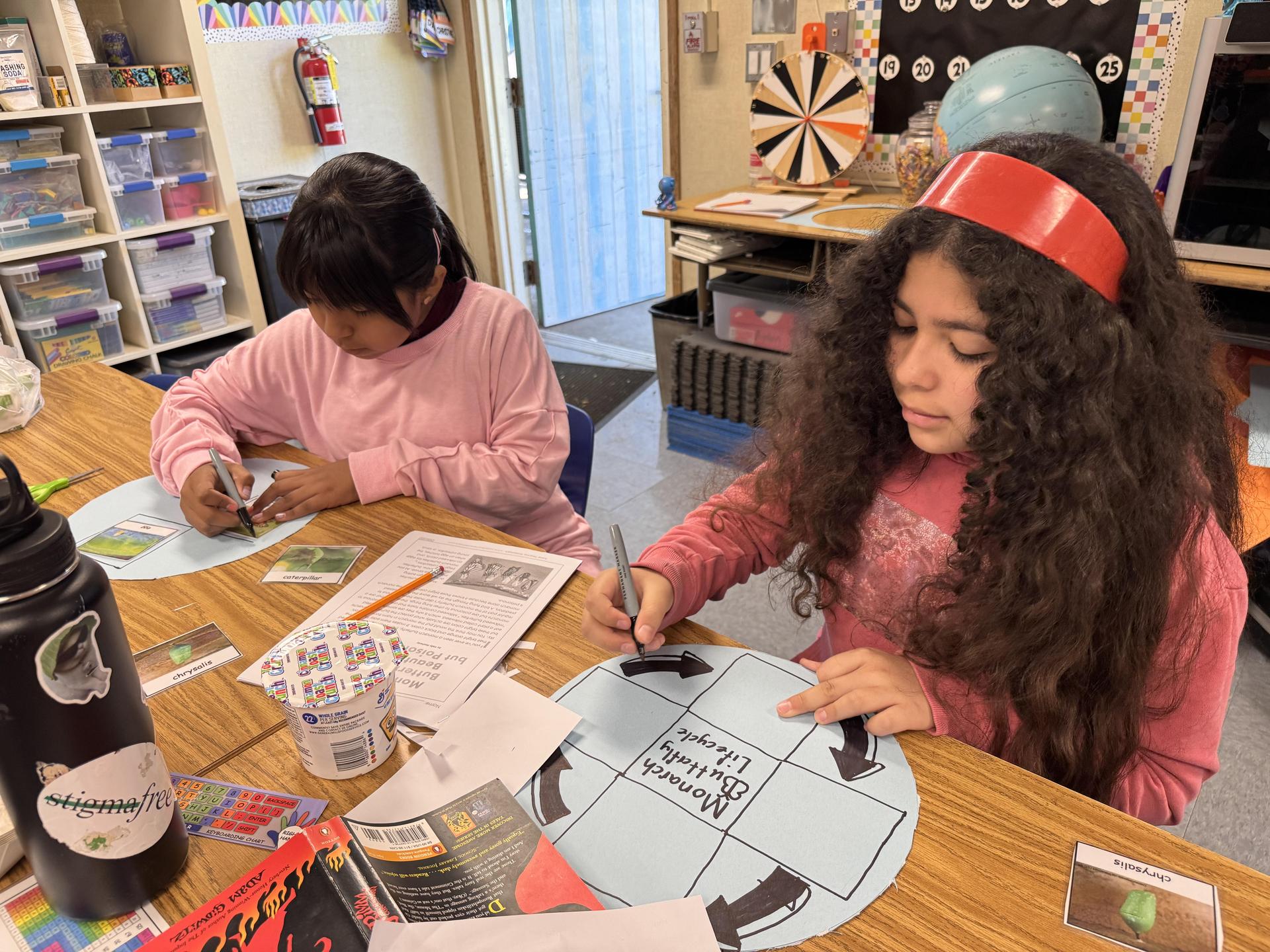 Students working on stewardship project