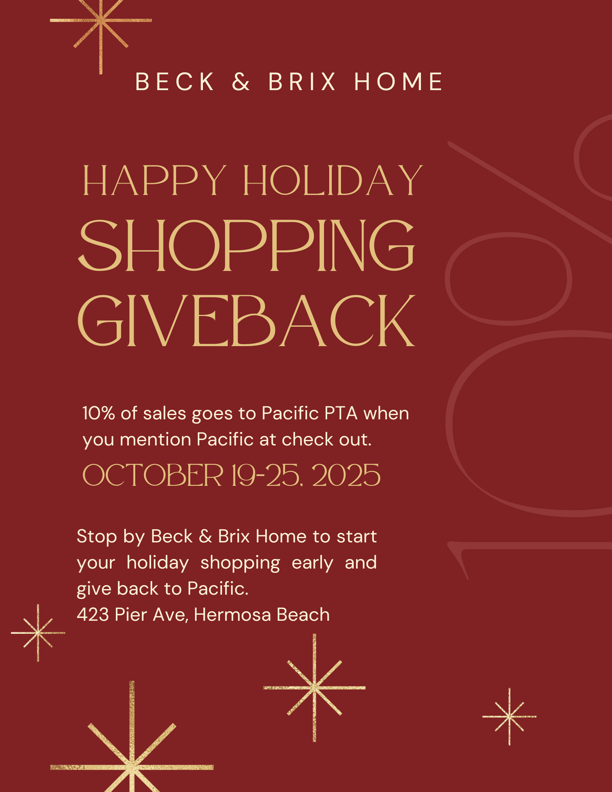 Holiday Shopping Giveback at Beck + Brix Home