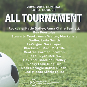 RCS Middle School Girls Soccer County Tournament Results