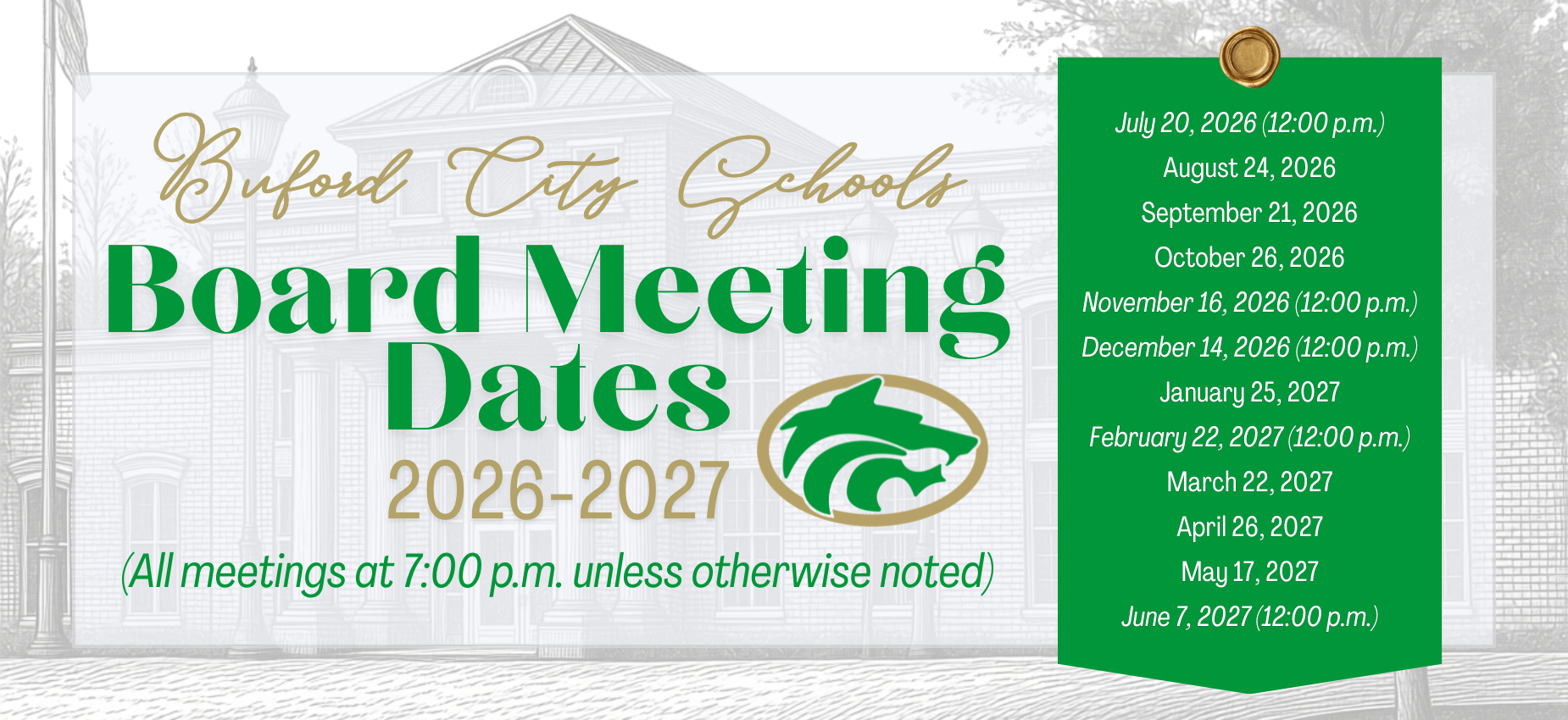 Board Meeting Dates