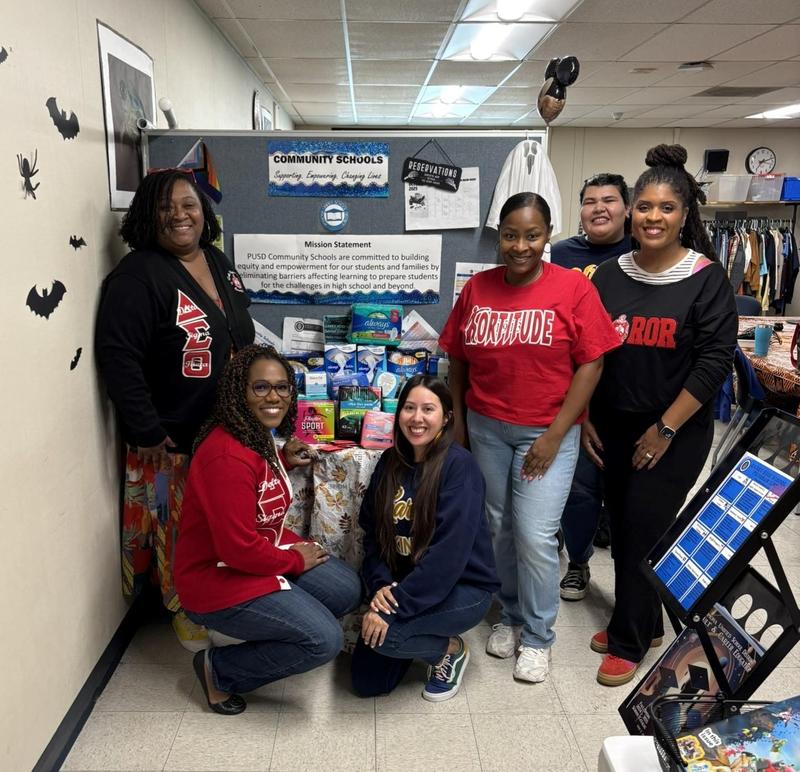 Picture of donation - to Garey HS