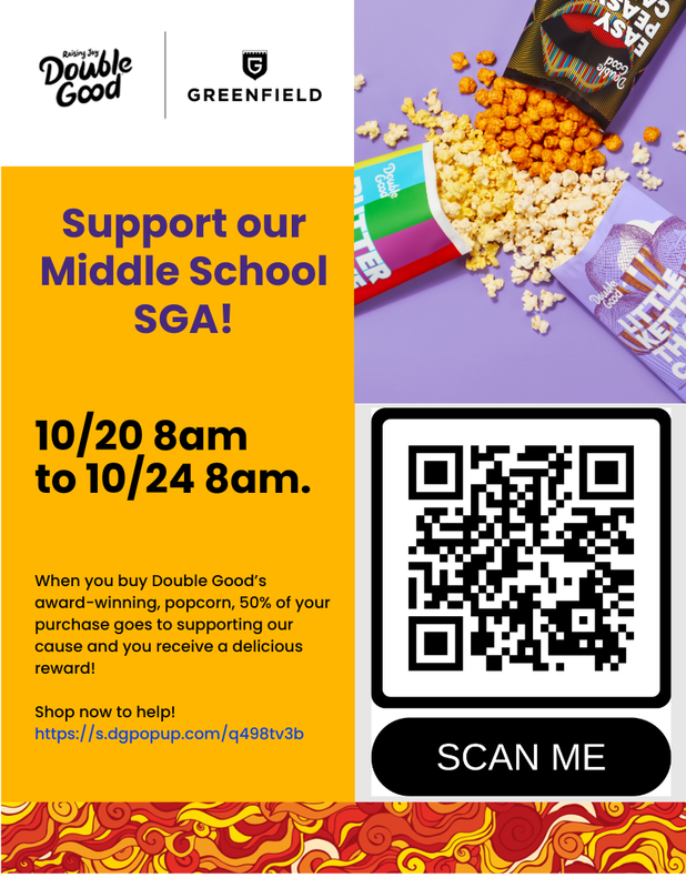 Middle School SGA Popcorn Fundraiser Featured Photo