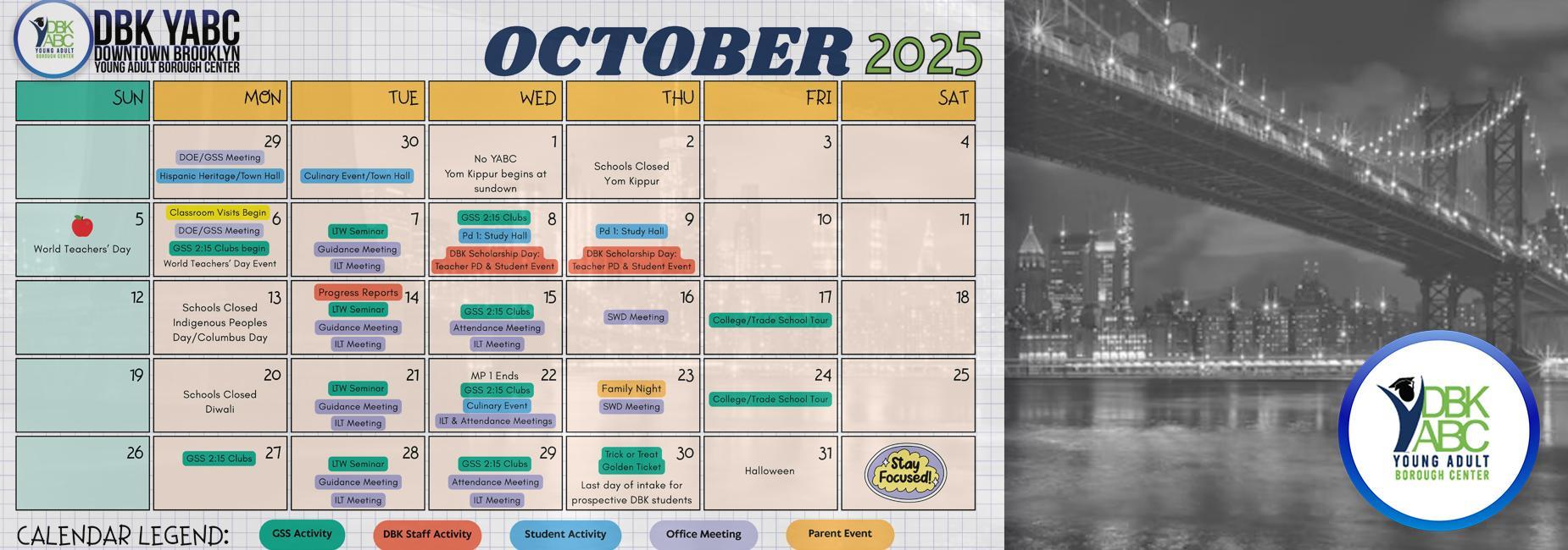October 2025 Calendar
