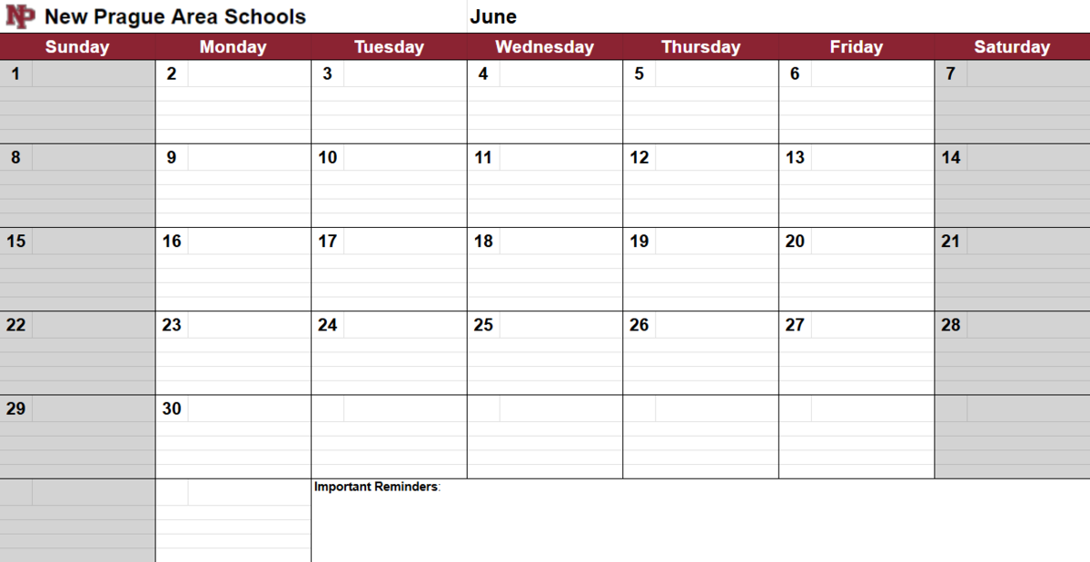 NPAS Planning Calendar