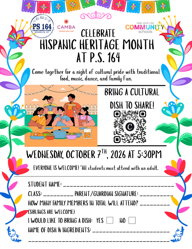 Hispanic Hertiage month celebration on 10/7 at 5:30