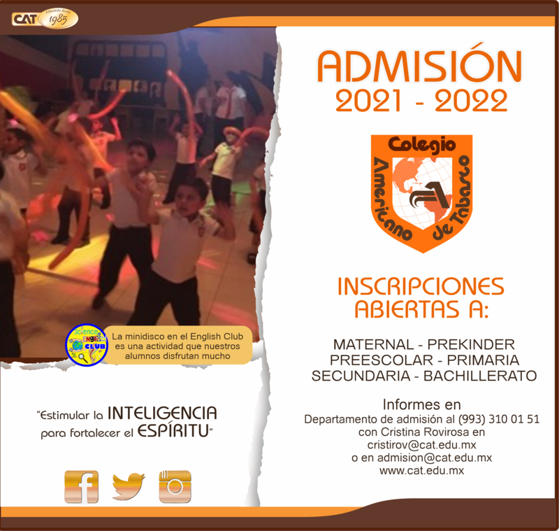 PRIMARIA: ADMISIÓN 2021 - 2022 Featured Photo