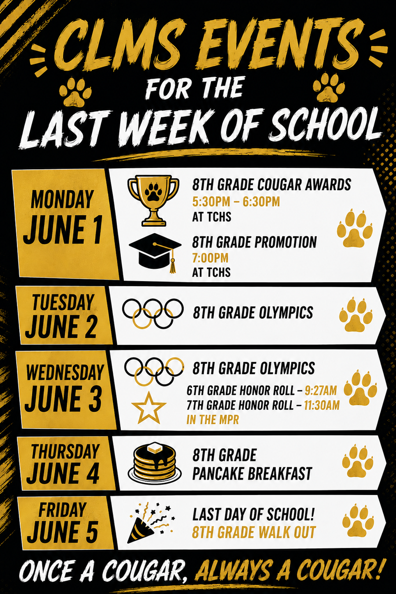 Last Week of School Events Featured Photo