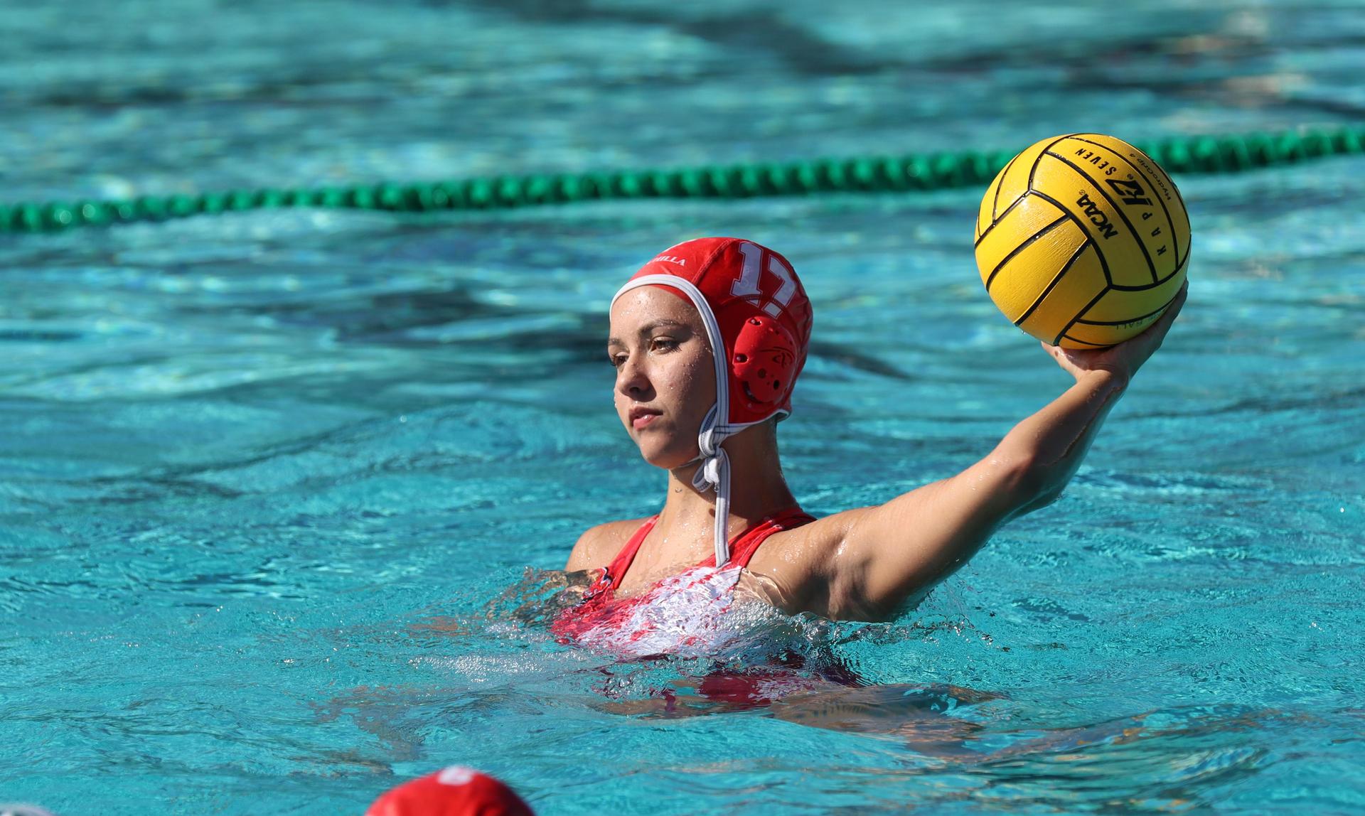 girls playing water polo against Hoover