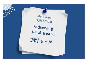 a white post-it note on a blue background