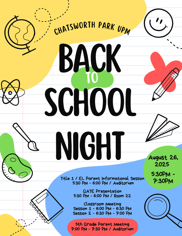Back To School Night - August 26, 2025