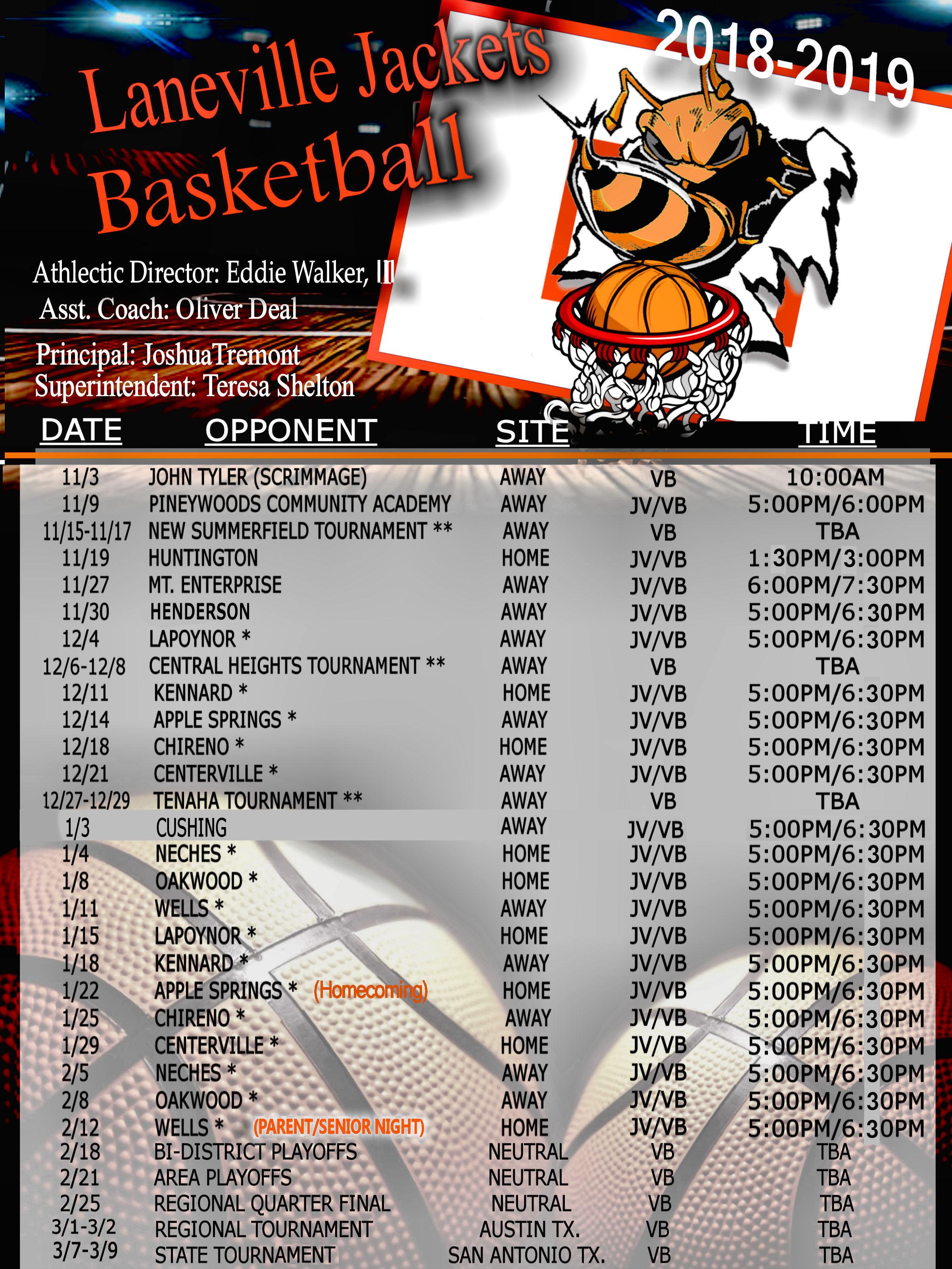 laneville yellowjackets boys basketball schedule hs athletics
