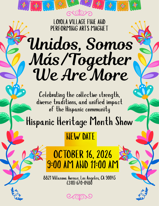 Hispanic Heritage Month Show flyer