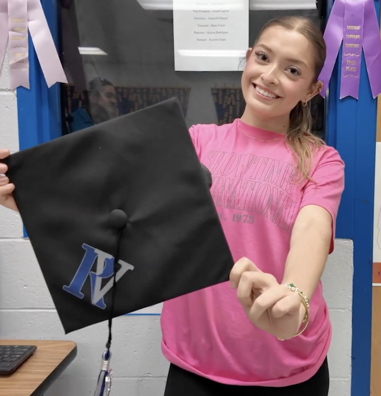 Ana Alaniz with her Cap and Gown
