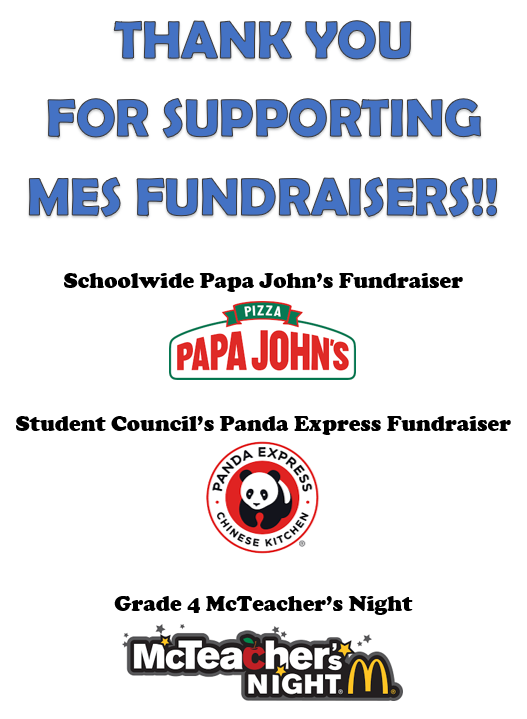 Thank you for supporting MES fundraisers