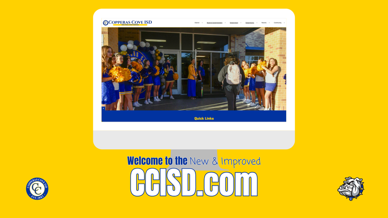 Cheerleaders welcome visitors at a school event with balloons and banners.