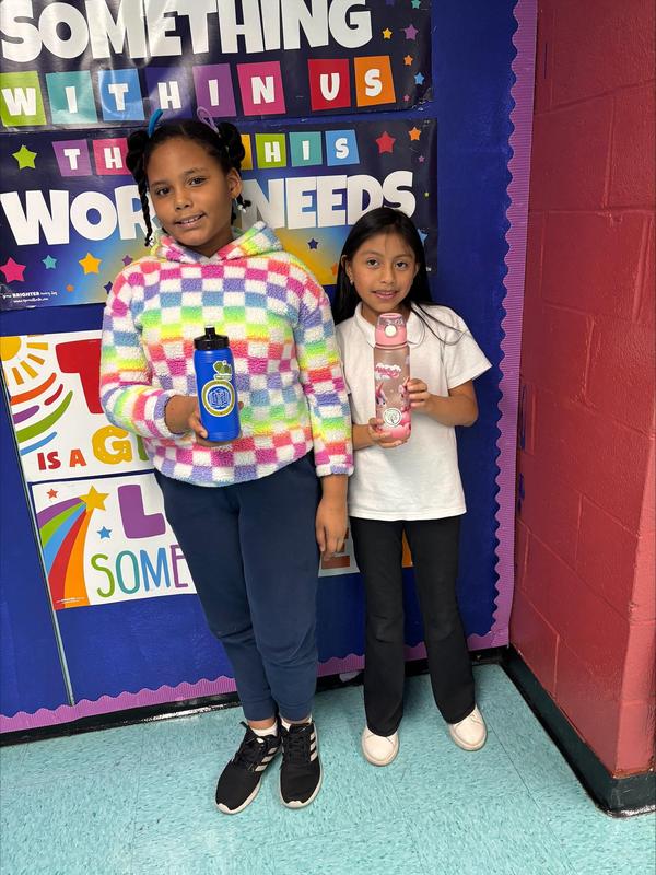 4th graders and their sustainability bottles
