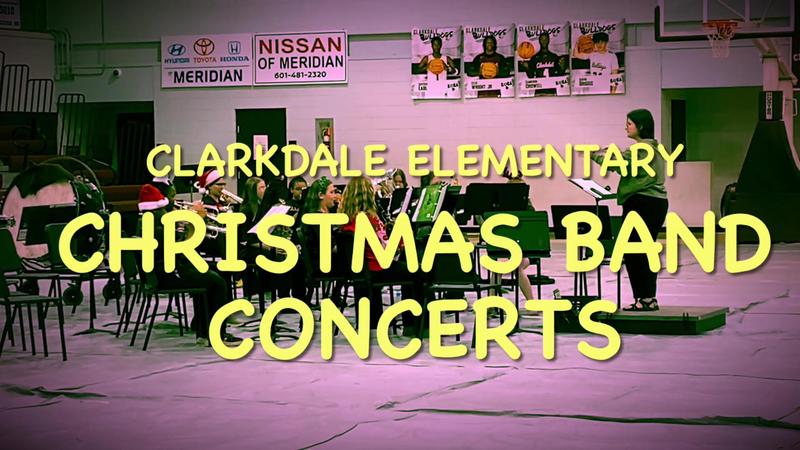 Clarkdale Elementary Christmas Band Concerts Video Introduction Graphic