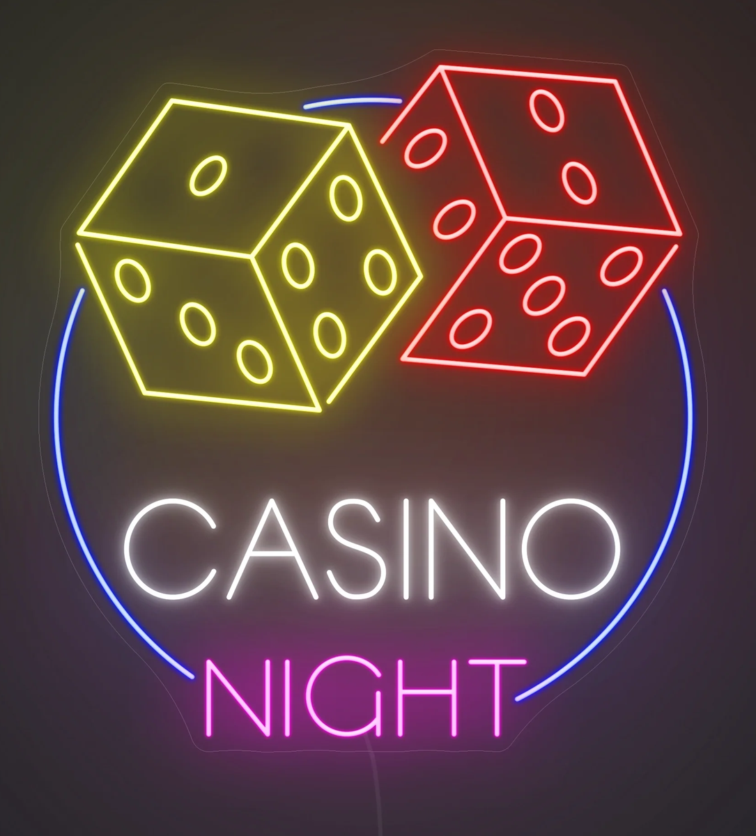 neon sign image saying casino night