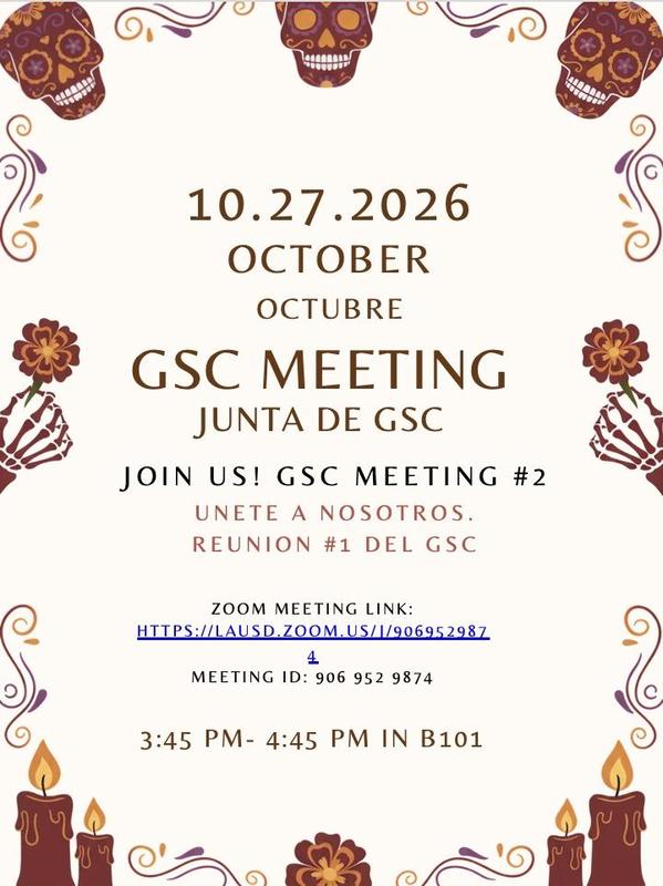Welcome to our GSC Meeting!