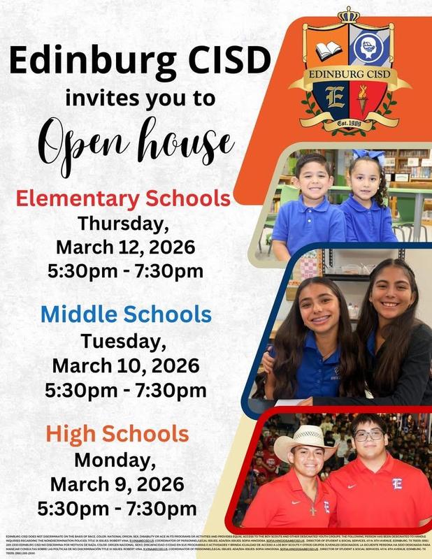 Open House Thursday, March 12th