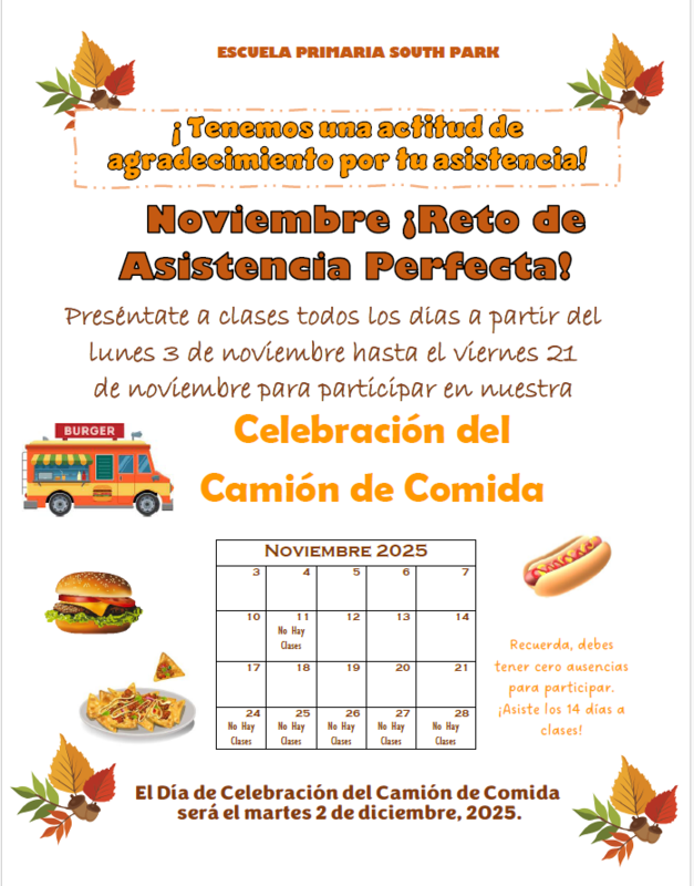 November Perfect Attendance