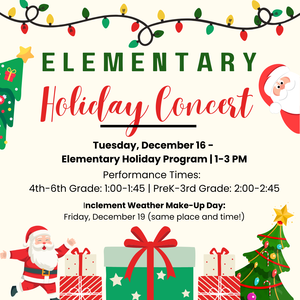 Holiday Concert INfo